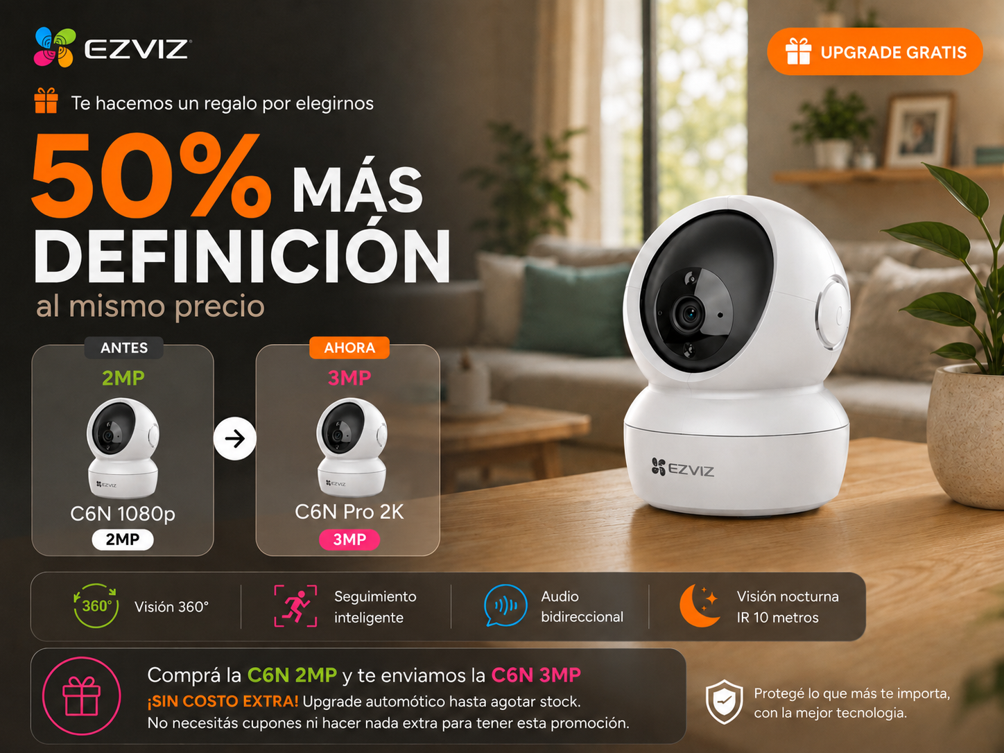 Promoción C6N: upgrade automático a C6N 2K 3MP sin costo extra